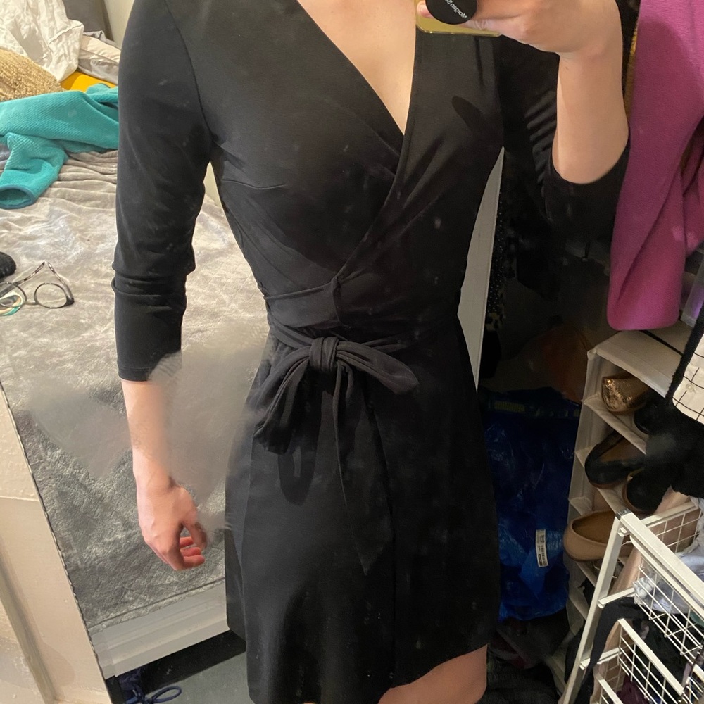 Ann Taylor Black Wrap dress